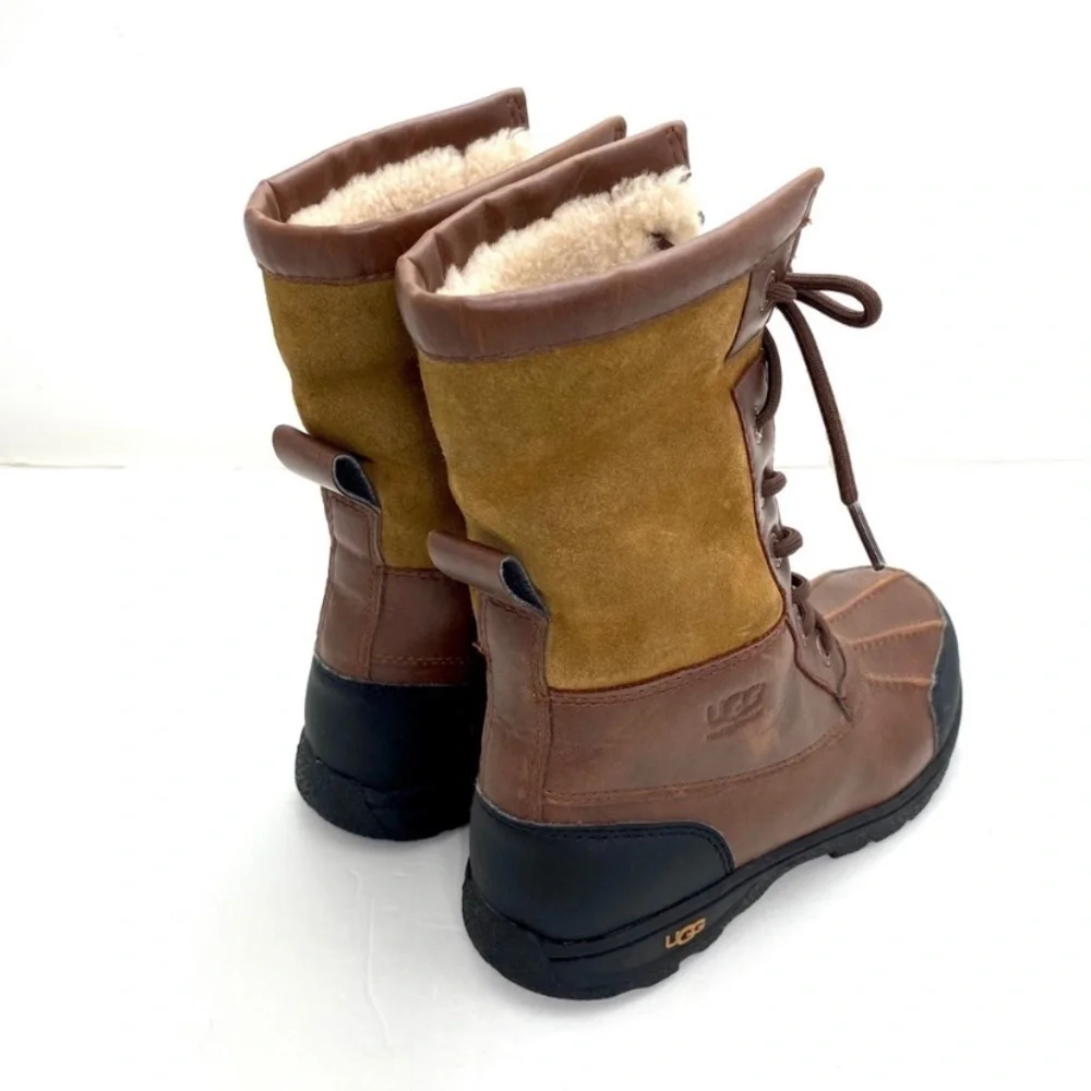 Ugg Butte II Boot Lace up Winter Snow Duck Boots Tan Brown Size 3 S/N 1098890K
